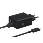 Samsung 50W Power Adapter Duo With Cable Type-C To Type-C, 1.8M - Black 