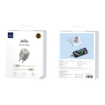 WiWU Jello Wi-U017 30W Power GaN Fast Charger With Type-C To Type-C Cable - White