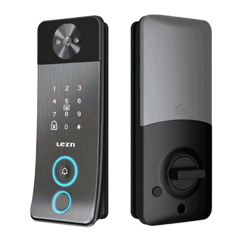  Lezn S6 Smart Door Lock - Grey Black
