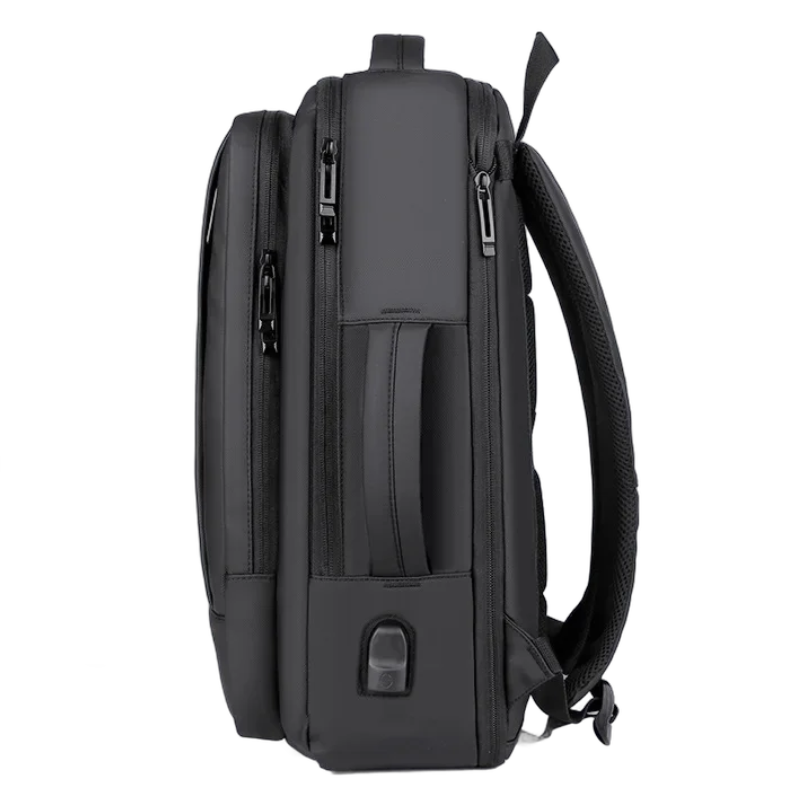 Meinaili 1905 USB Charging Backpack 15.6 inch Laptop Travel Bag - Black