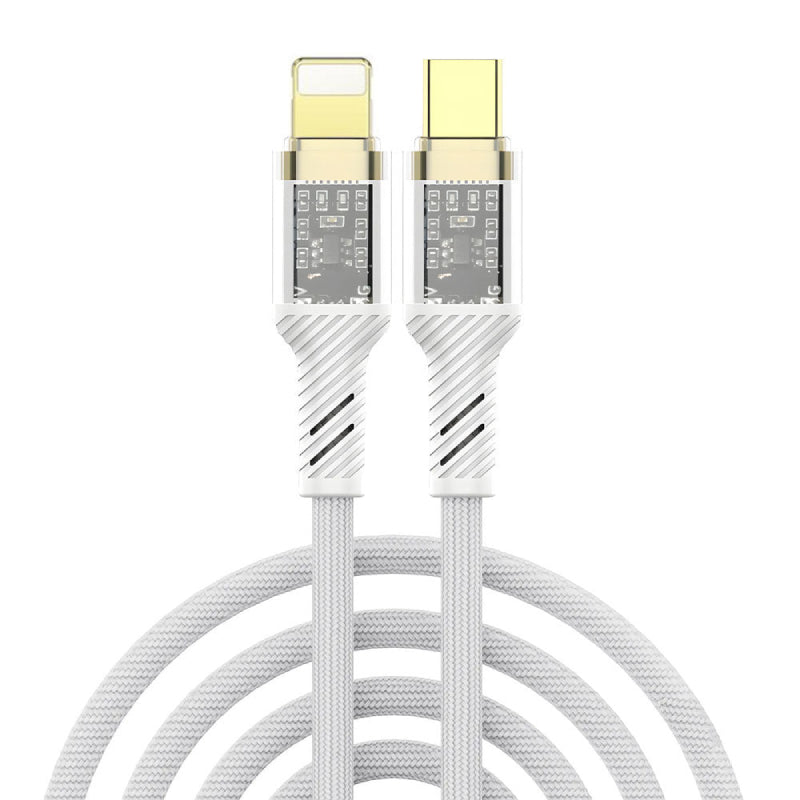 Momo Type-C To Lightning Cable 30W Fast Charging 1.2m, MO-011012 - White