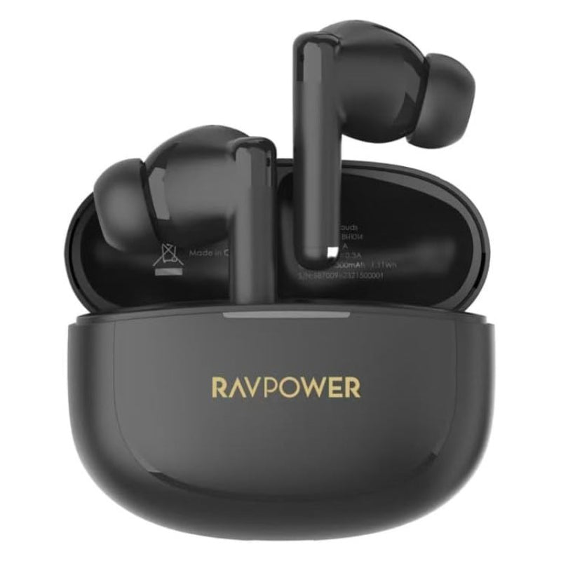 RavPower True Wireless Earbuds Bluetooth, 24H Playtime, ENC Noise, RP-BH1014 - Black
