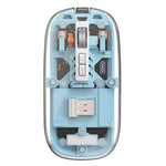 WiWU WM105 Crystal Magnetic Wireless & Bluetooth Mouse - Blue