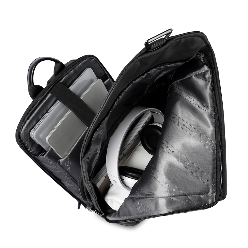 BANGE 2575 Waterproof Travel Men Bag Casual Sports Laptop Backpack -  Black