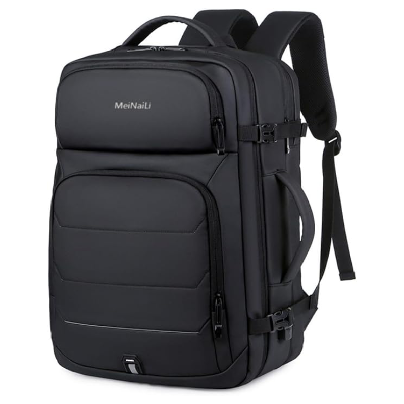 Meinaili N Elegance Expandable Men’s 17 Inch Laptop Waterproof Business Backpack - Black