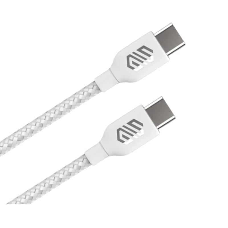 Smart Gate Cable braided USB-C to USB-C Fast Shielded 1m - White