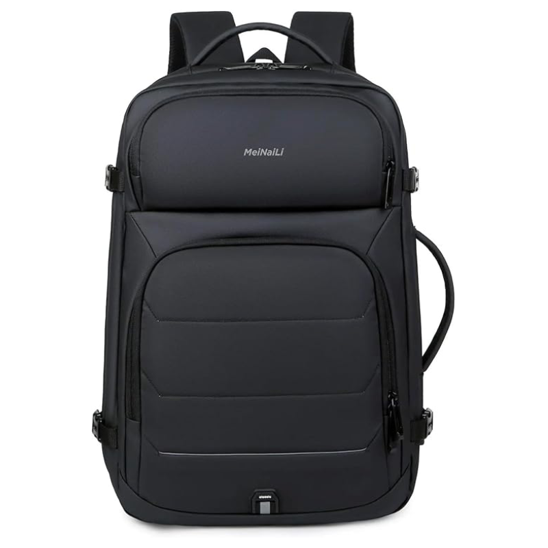 Meinaili N Elegance Expandable Men’s 17 Inch Laptop Waterproof Business Backpack - Black