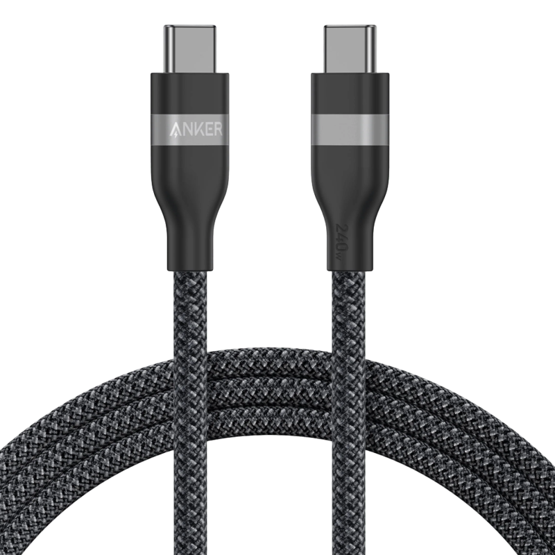 Anker Cable Type-C to Type-C 6ft 240W, A82E2H12 - Black