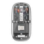 WiWU WM105 Crystal Magnetic Wireless & Bluetooth Mouse - Grey