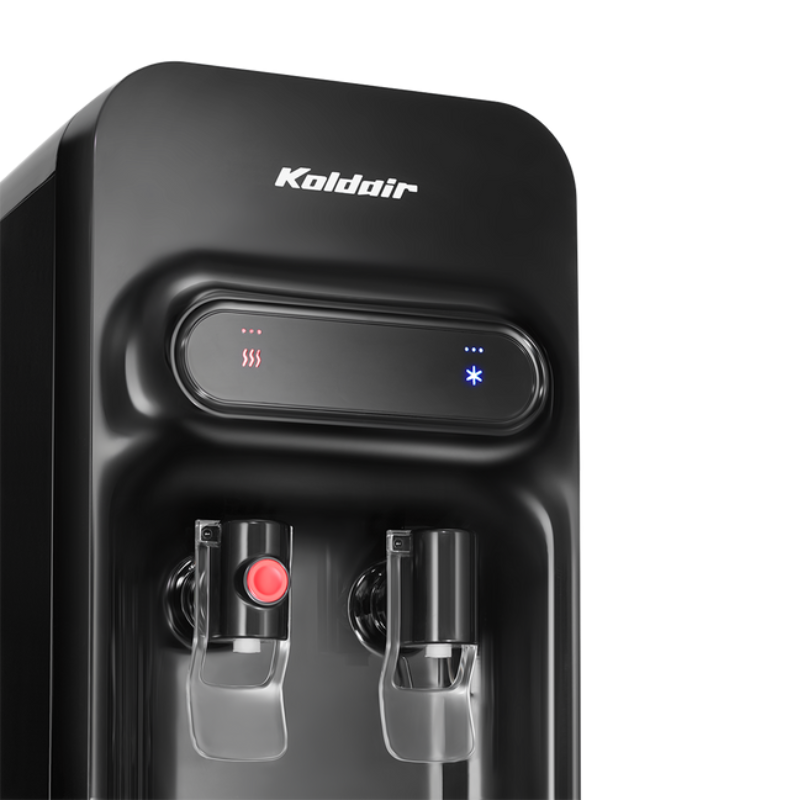 Koldair Slim Water Dispenser 2 Taps Hot & Cold, KWD Slim - Black