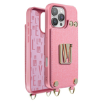 Levelo Serena Leather Case For iPhone 16 Pro Max - Pink