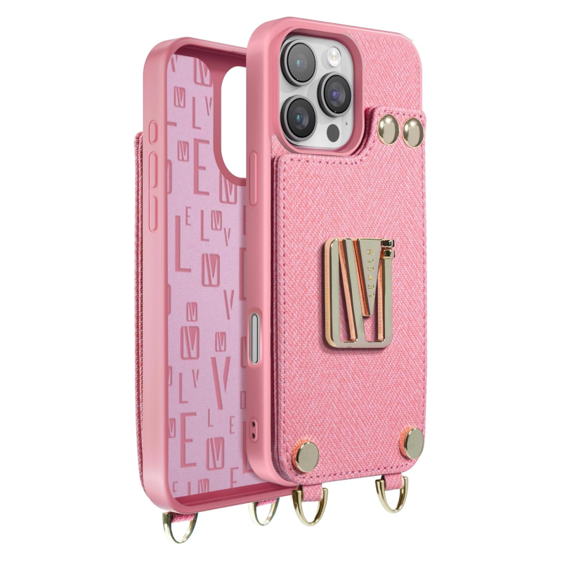 Levelo Serena Leather Case For iPhone 16 Pro Max - Pink