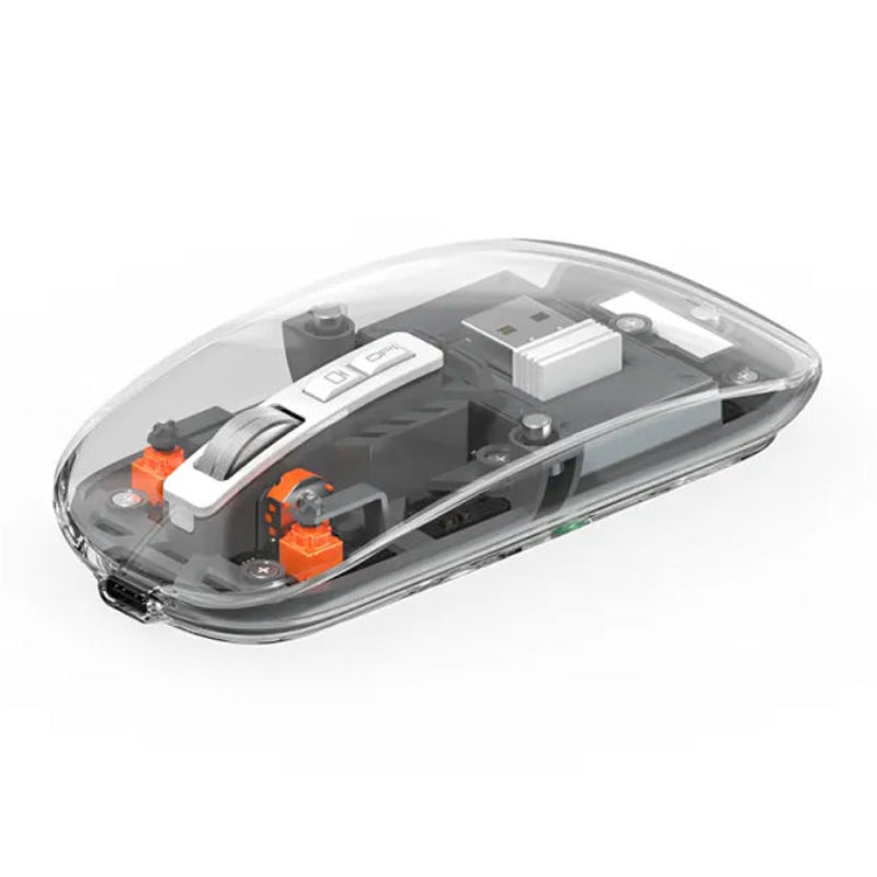 WiWU WM105 Crystal Magnetic Wireless & Bluetooth Mouse - Grey