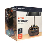 Porodo Lifestyle Retro Desk Lamp with White Noise and Bluetooth Speaker - Black