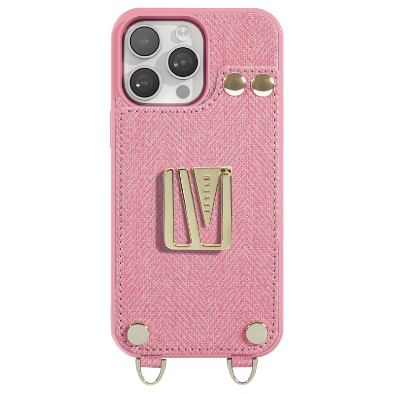 Levelo Serena Leather Case For iPhone 16 Pro Max - Pink