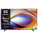 تلفزيون توشيبا سمارت , 55بوصه , QLED , دقة 4K UHD , بريسيفر داخلي ,55M450RP - اسود
