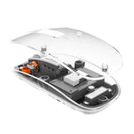 WiWU WM105 Crystal Magnetic Wireless & Bluetooth Mouse - Grey