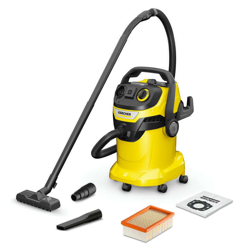 Karcher WD 5 Premium Multi Purpose Wet & Dry Vacuum Cleaner 25L, 1100W - Yellow