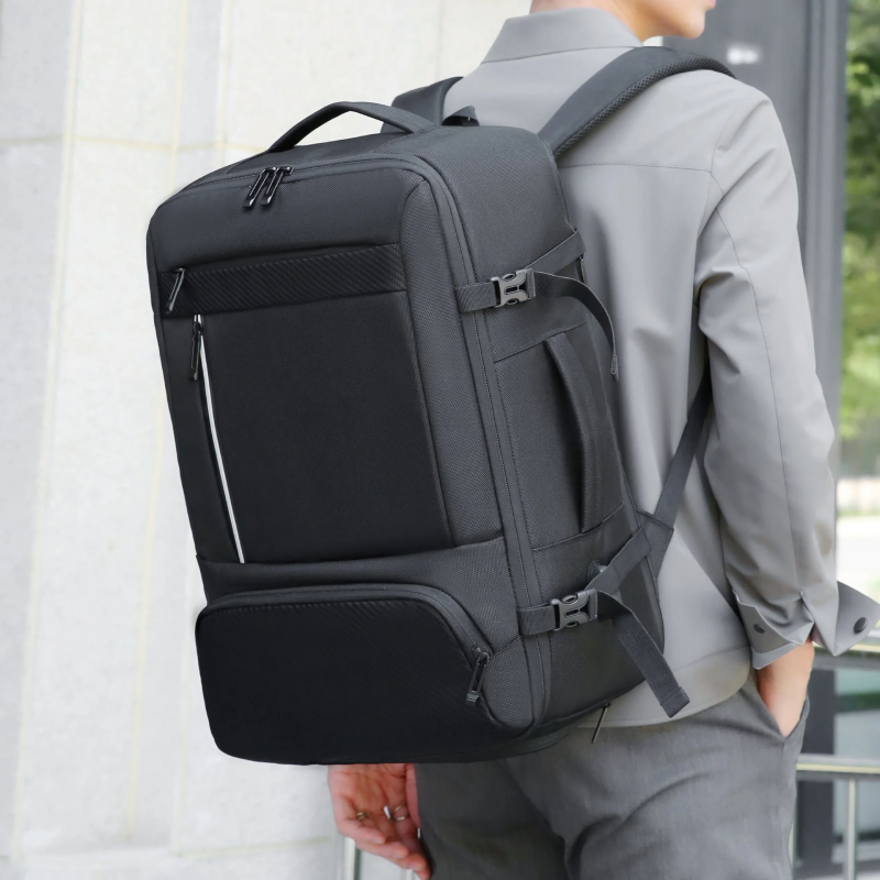 Meinaili 2405 Large Capacity Waterproof Computer Backpack - Black
