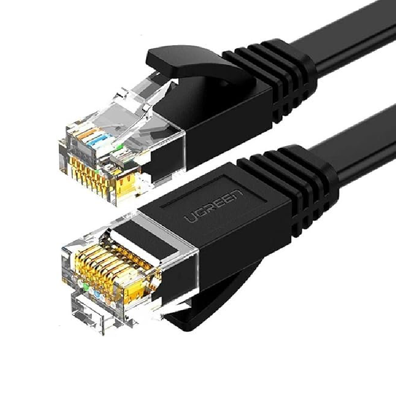 Ugreen Cat 6 U/UTP Lan Flat Cable 2m, 50174 - Black