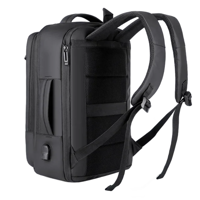 Meinaili 1905 USB Charging Backpack 15.6 inch Laptop Travel Bag - Black