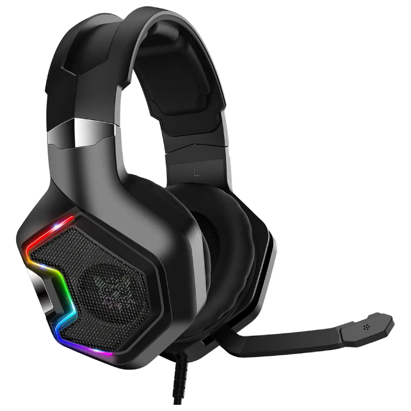 Onikuma K10 PRO Gaming Headset, Microphone, RGB Lighting - Black