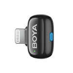 BOYA MINI-16 Ultra Mini Wireless Microphone, Single Channel, Noise Cancellation, Lightning. - Black