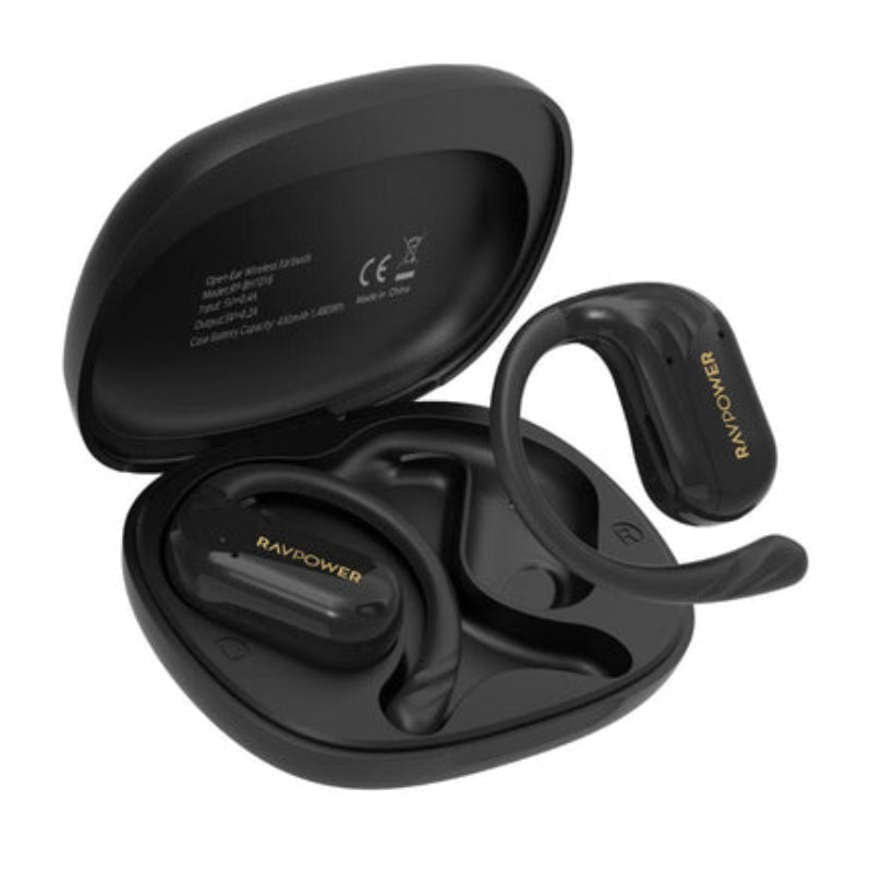 RavPower RP-BH1016 Open-Ear True Wireless Bluetooth Earbuds - Black