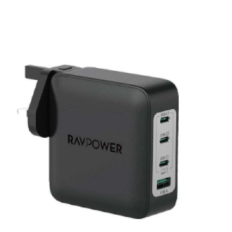 Ravpower,(200w) ,4 Ports PD, Home Charger-Black
