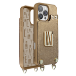 Levelo Serena Leather Case For iPhone 16 Pro Max - Gold
