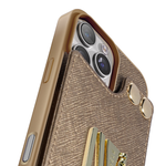 Levelo Serena Leather Case For iPhone 16 Pro Max - Gold