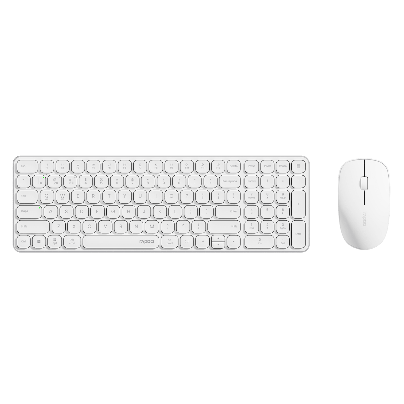 Rapoo 9320M Multi-Mode Wireless Keyboard and Mouse Combo - White