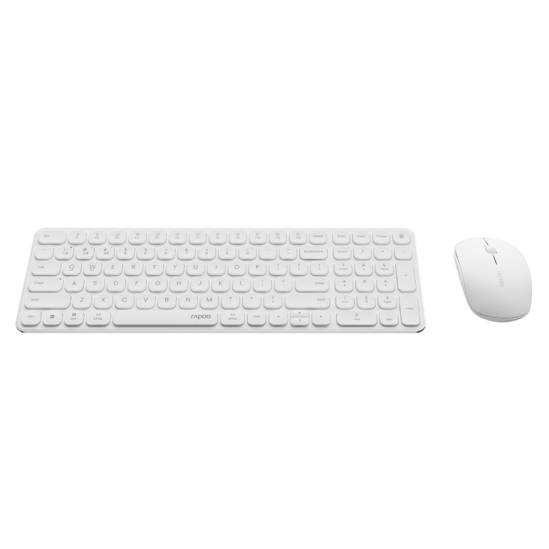 Rapoo 9320M Multi-Mode Wireless Keyboard and Mouse Combo - White