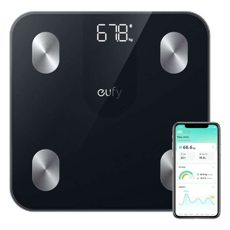 Eufy Smart Scale A1 With Bluetooth 12 Measurements - Black  