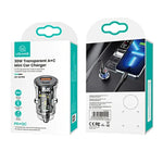 USAMS US-CC164 C32 30W Transparent Dual Port Mini Car Charger - Grey