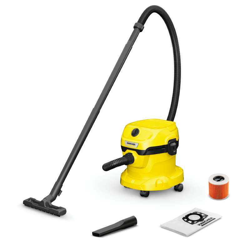 Karcher WD 2 Plus Wet and Dry Vacuum Cleaner 1000W - Yellow