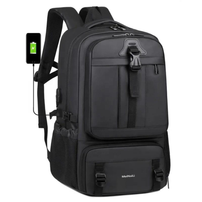 Meinaili Multi-functional waterproof, business backpack, Laptop 17 inch large capacity - Black