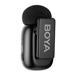 BOYA MINI-15 Ultra Mini Wireless Microphone, Dual Channel, Noise Cancelling, 2.4GHz, Lightning - Black