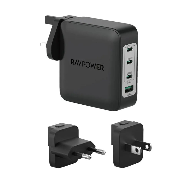 Ravpower,(200w) ,4 Ports PD, Home Charger-Black
