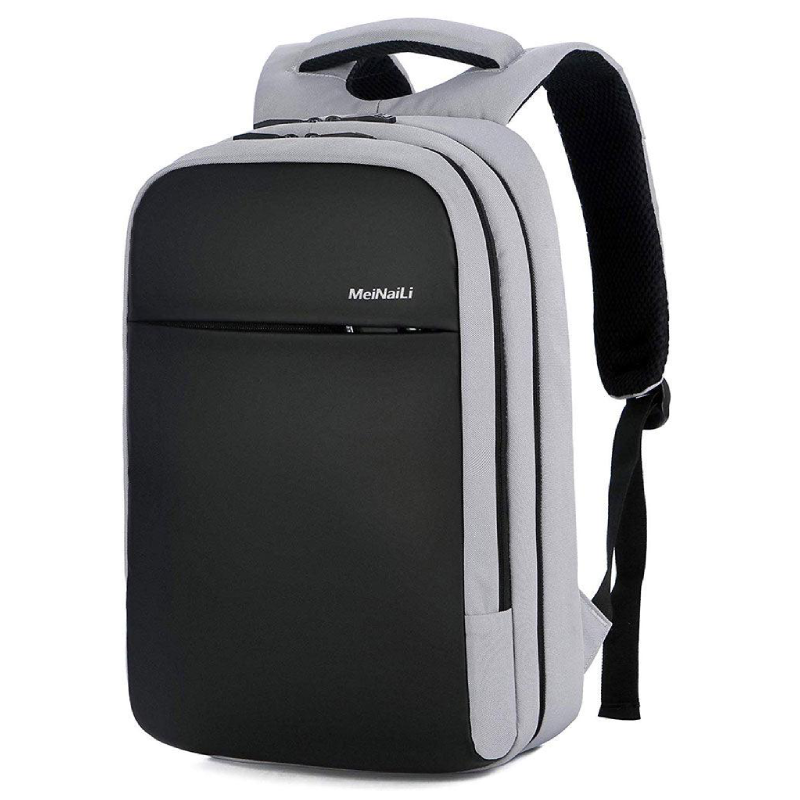Meinaili 1802 Laptop Backpack USB Charging, Waterproof Material - Grey