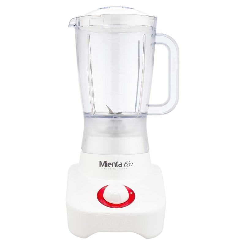 Mienta Blender With 2 Mills, 1.5 Liter, 600 Watt, BL1221A - White
