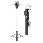 Plokama Live-K9 Pro Live Broadcast Tripod 1.70m With Multicoloer Lamp - Black