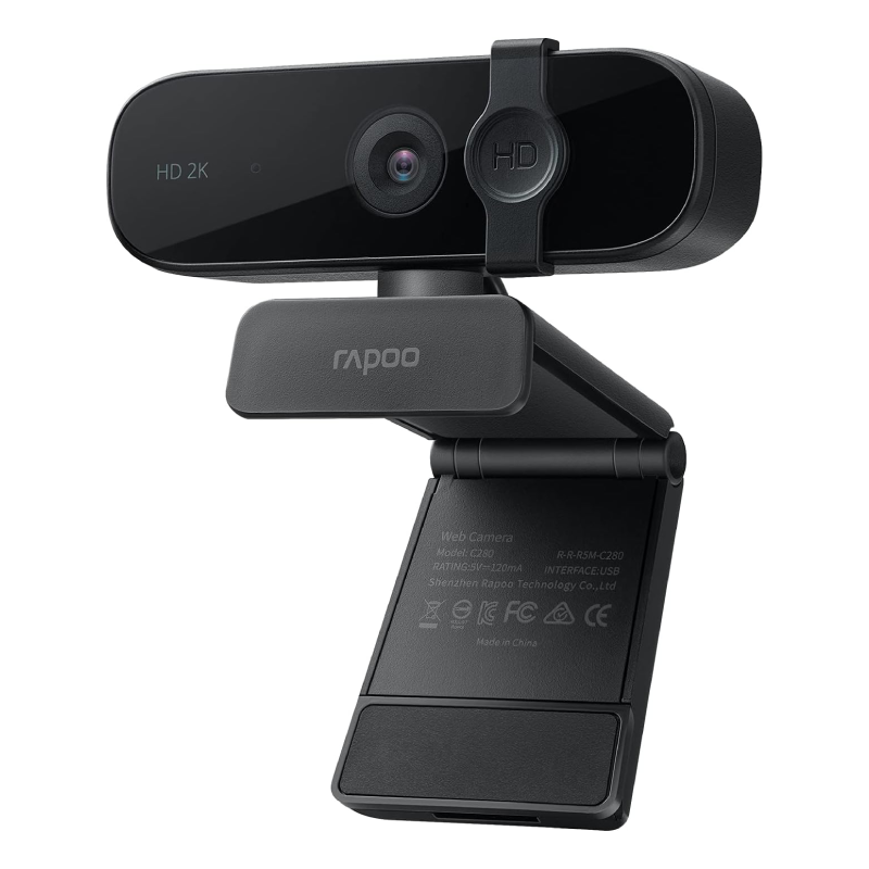 Rapoo C280 Webcam 1440P 2K Built-in Microphone - Black
