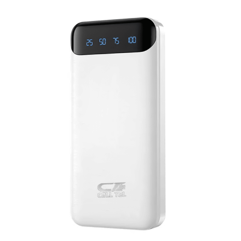 Cell Tel Turbo 50 Power Bank Fast Charging 10000mAh - White