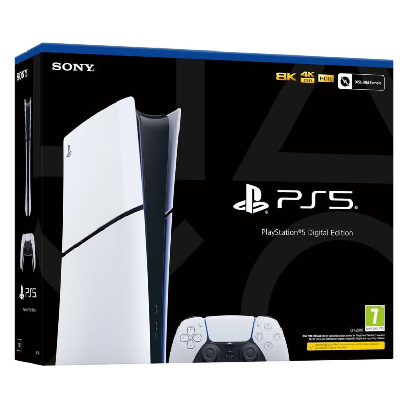 Sony PlayStation 5 Slim, 1TB SSD, with Wireless Controller (IBS 1Y Warranty) - White