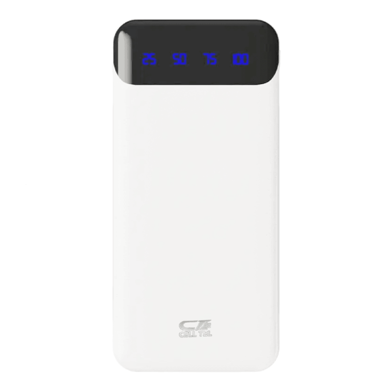 Cell Tel Turbo 50 Power Bank Fast Charging 10000mAh - White
