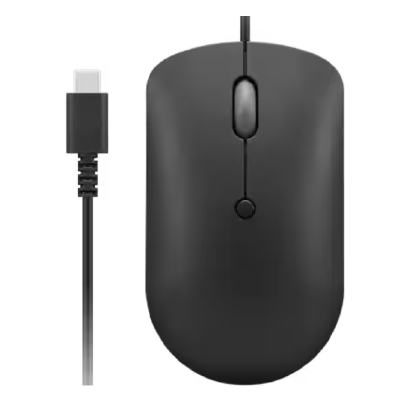 Lenovo USB Type-C 400 Wired Mouse - Black