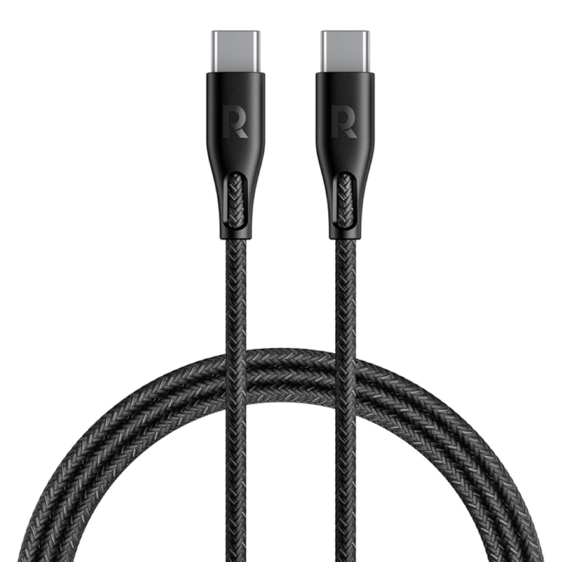 RavPower Cable 1.2M 60W Nylon Braid USB-C to USB-C - RP-CB1029 - Black