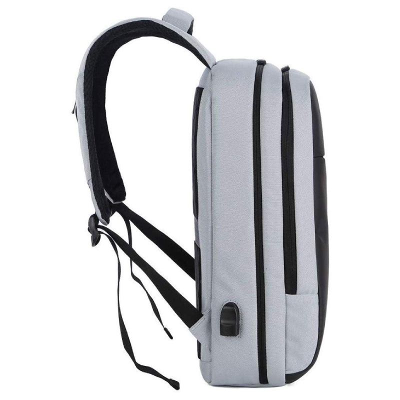 Meinaili 1802 Laptop Backpack USB Charging, Waterproof Material - Grey