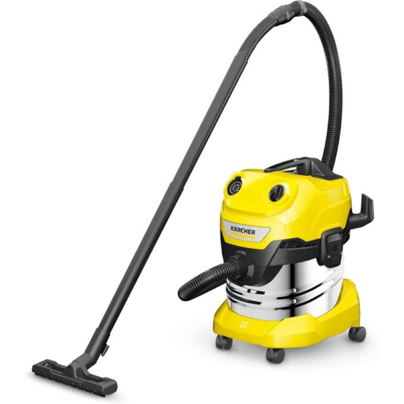 Karcher WD4S Vacuum Cleaner 1000W, 2L Wet & Dry - Yellow
